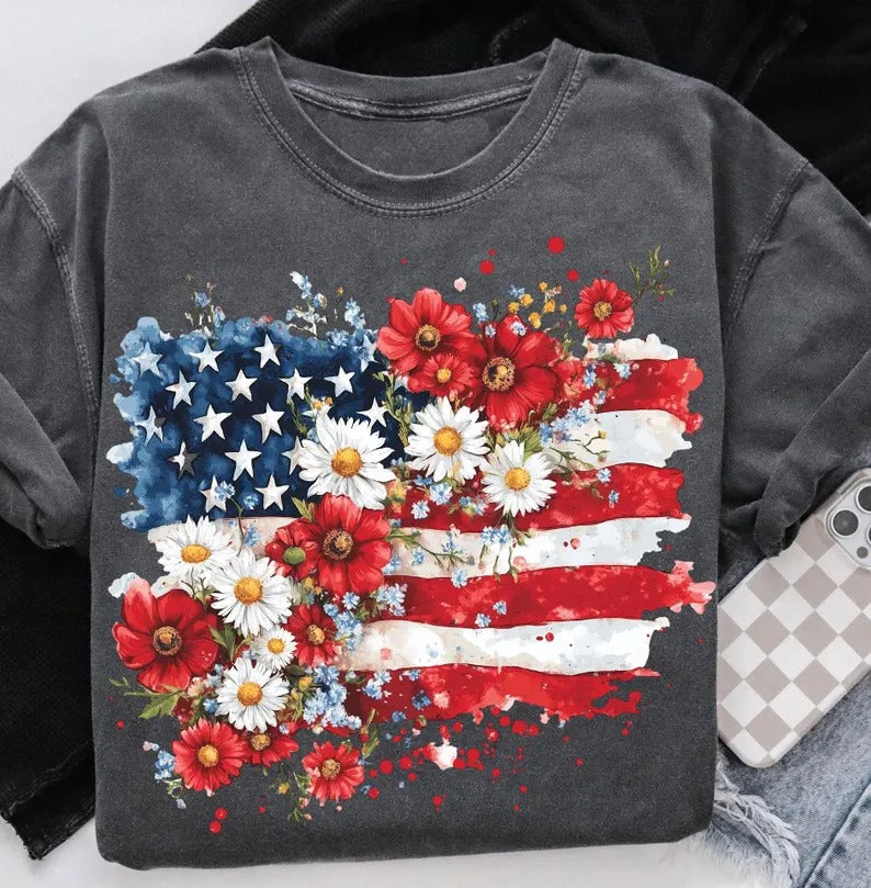 Flag & Flowers