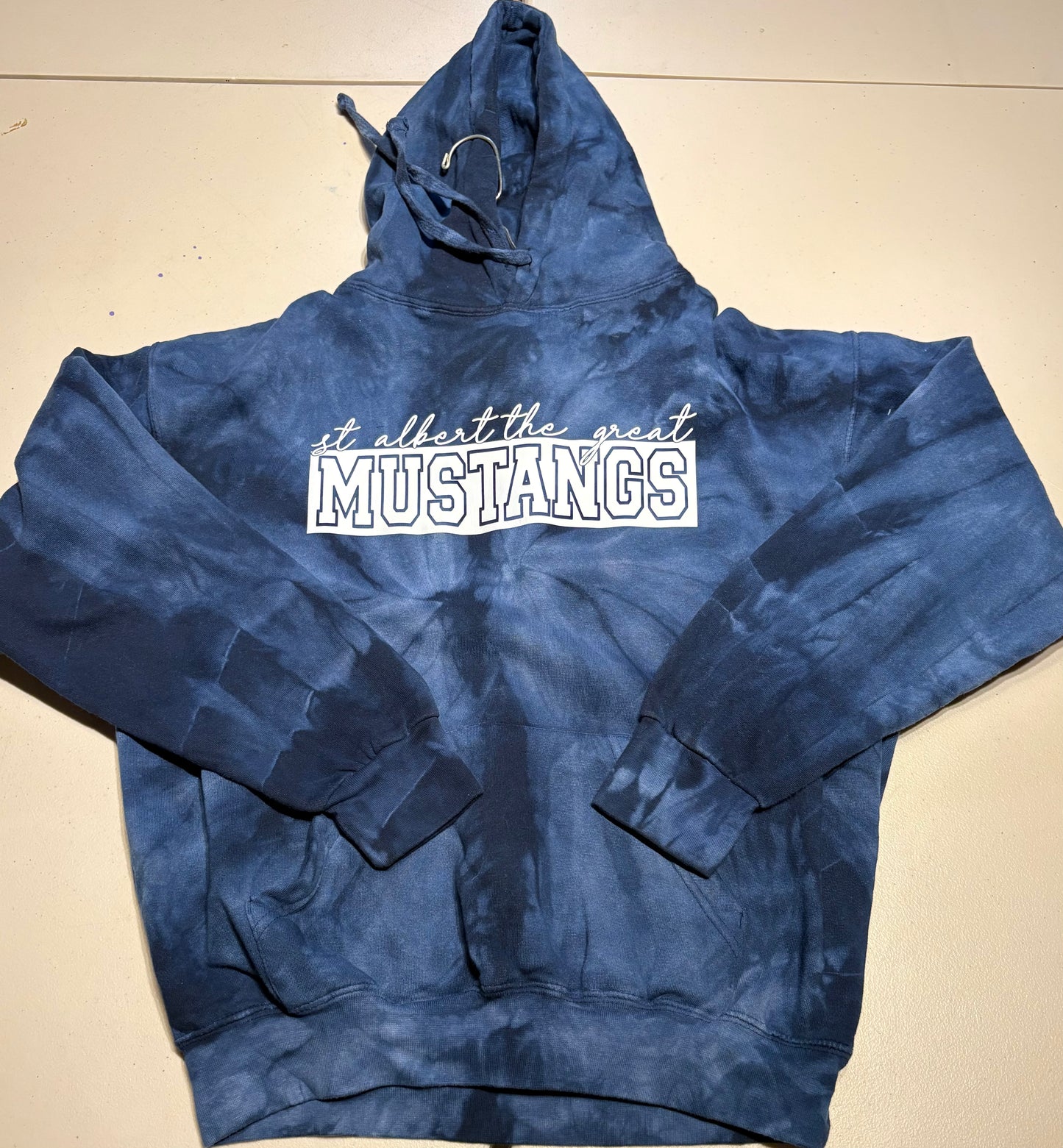 Tie Dye Mustangs Ultrasoft Hoodie Adult M