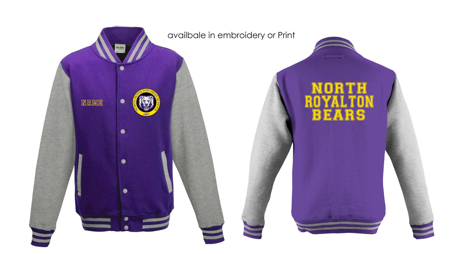 North Royalton Fleece Letterman Jacket-Embroidery or Print