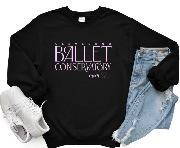 Cleveland Ballet Conservatory Crew neck "Mom" EMBROIDERED
