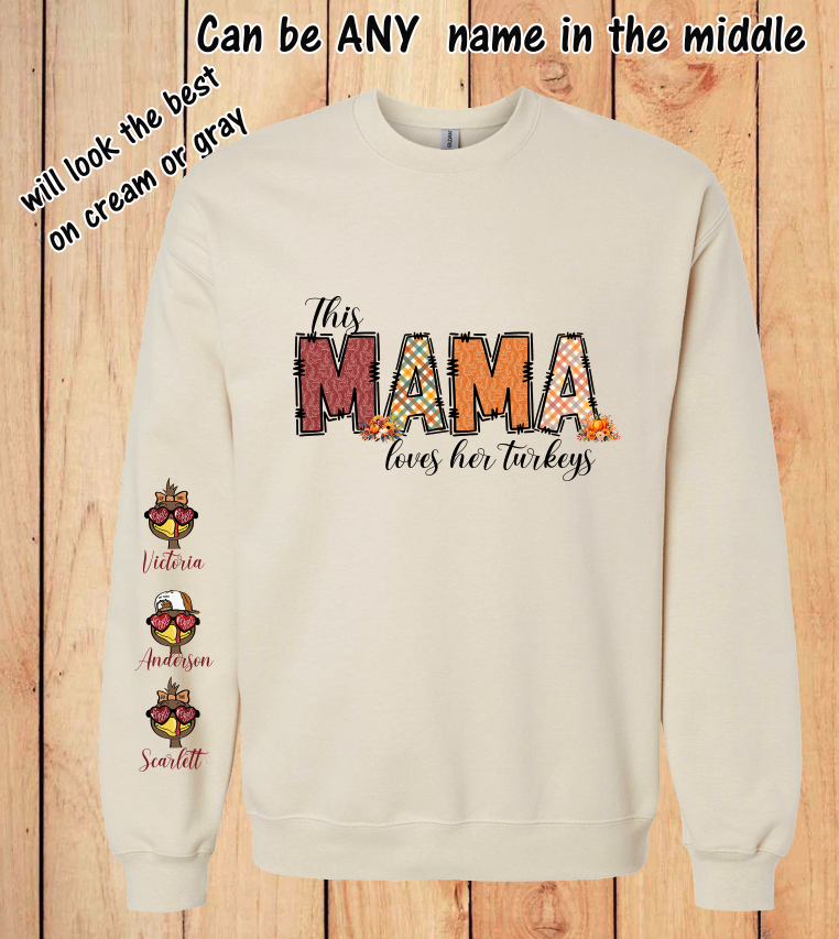 This Mama loves her Turkey (grey)