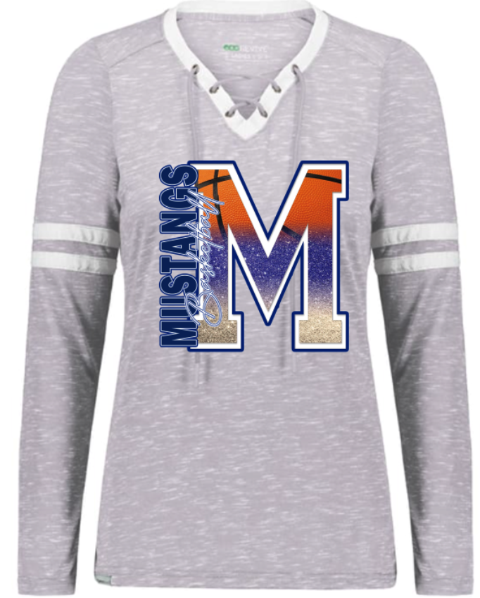 Mustangs Basketball Game Day Long Sleeve Tee
