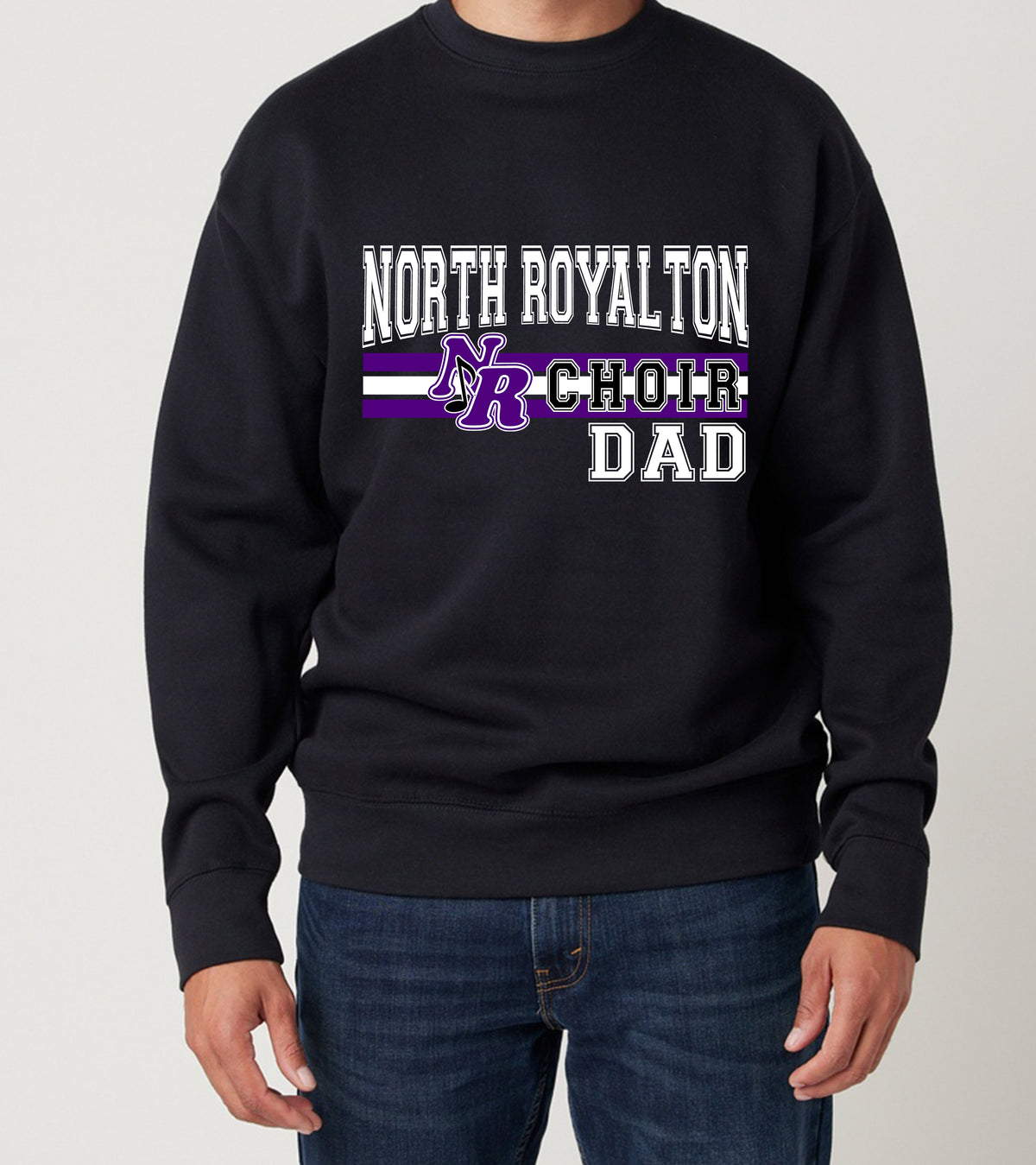 NR Choir Family in Varsity (Short Sleeve, Long Sleeve, Crew, or Hoodie) Black