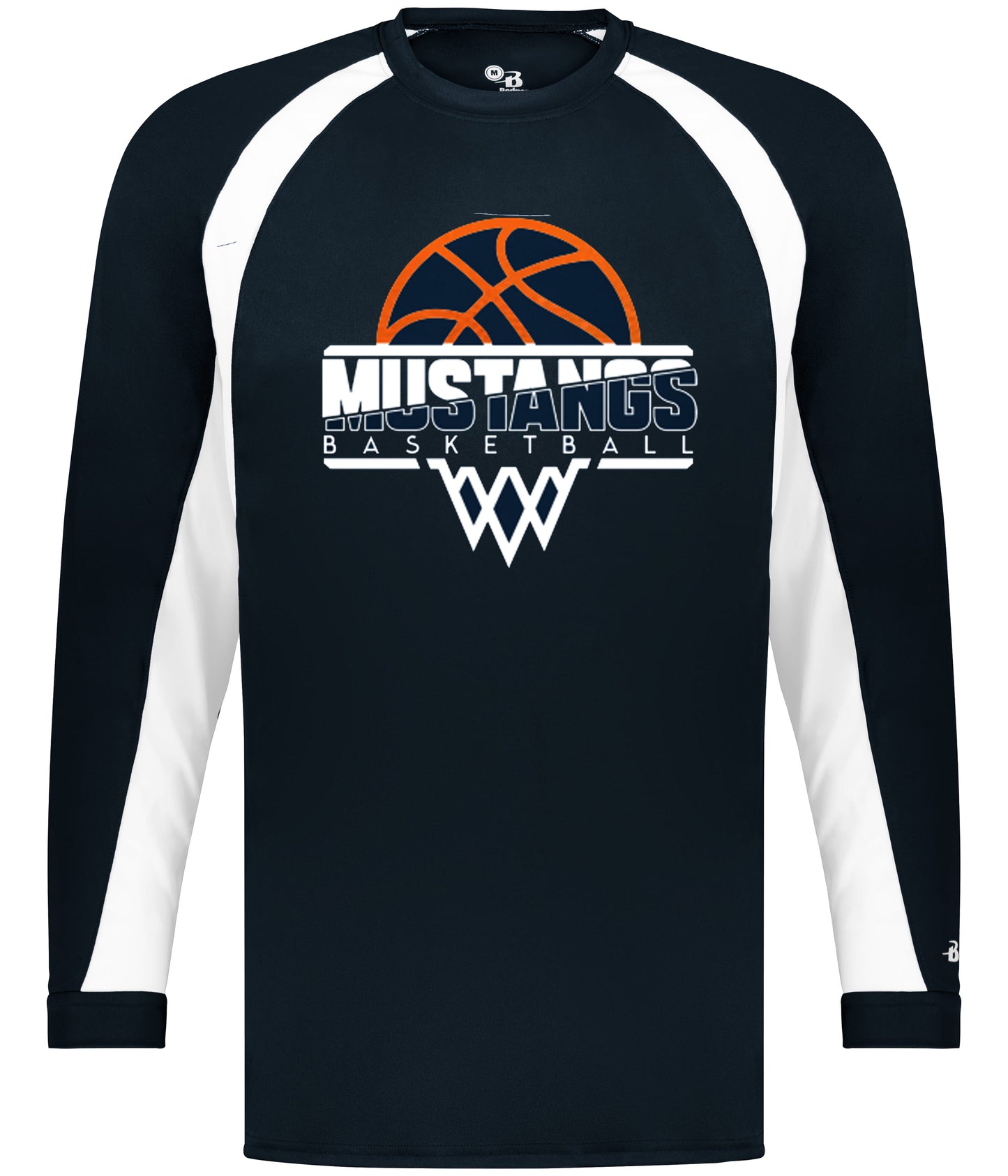 Basketball Shooter Shirt-Basketball Outline (Add Name) BADGER Brand