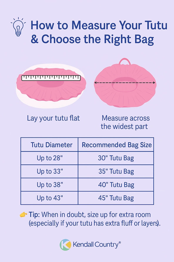 Pancake Tutu Garment Bag with Pockets 30" Multiple Colors