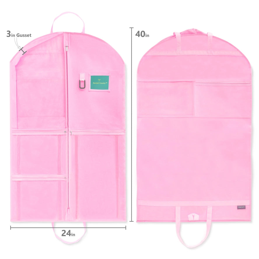 40" Garment Bag with Pockets Multiple Colors