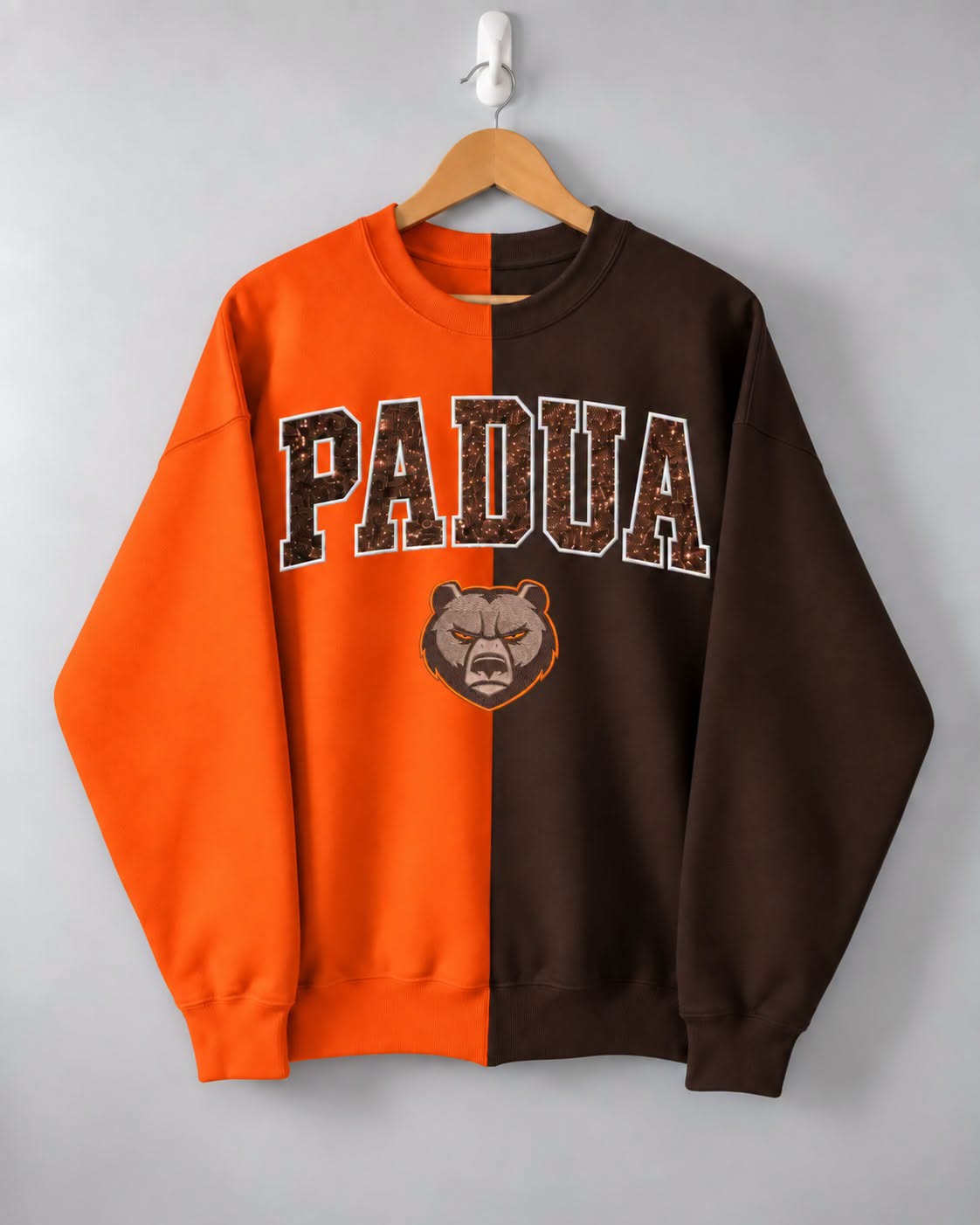 Two Tone Embroidered Sweatshirt