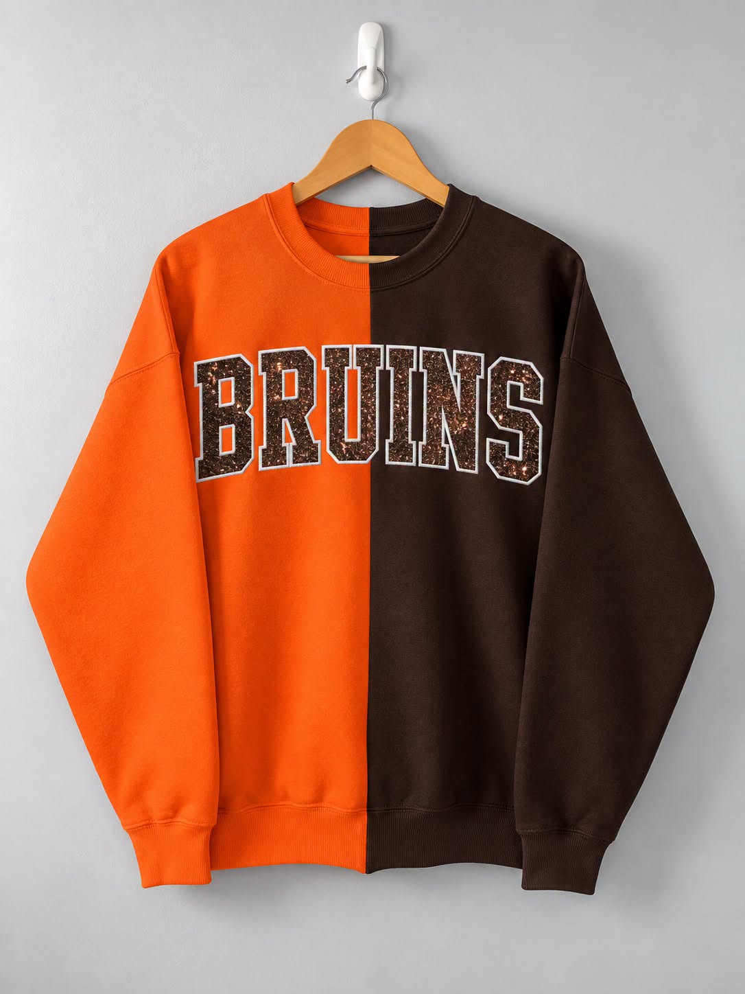 Two Tone Embroidered Sweatshirt