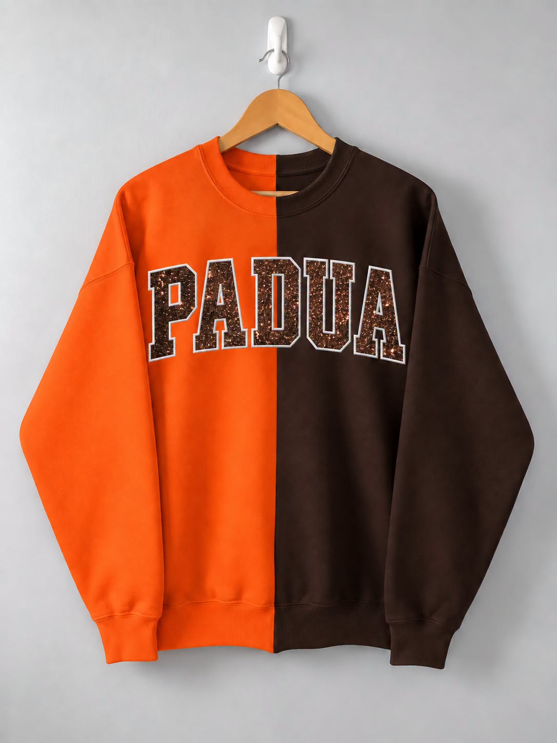 Two Tone Embroidered Sweatshirt
