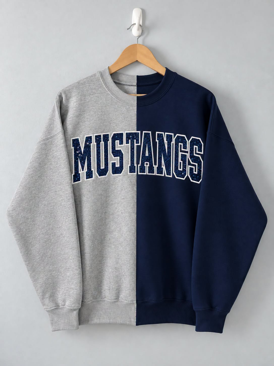 Two Tone Embroidered Sweatshirt
