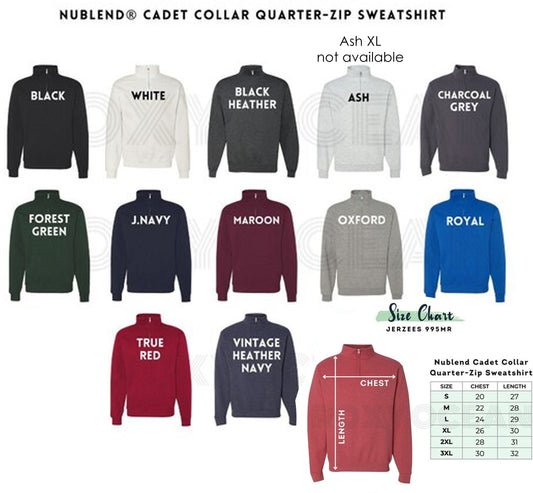 Embroidered 1/4 Zip Pullover Custom Logo