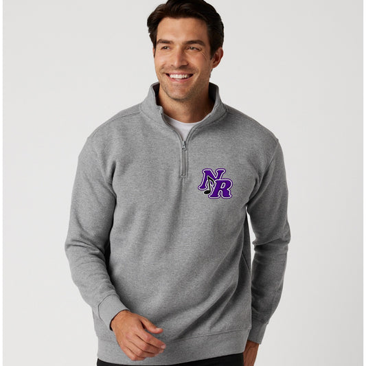 NR Choir 1/4 Zip Embroidered-Gray