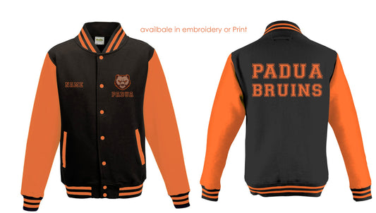 Padua Fleece Letterman Jacket-Embroidery or Print