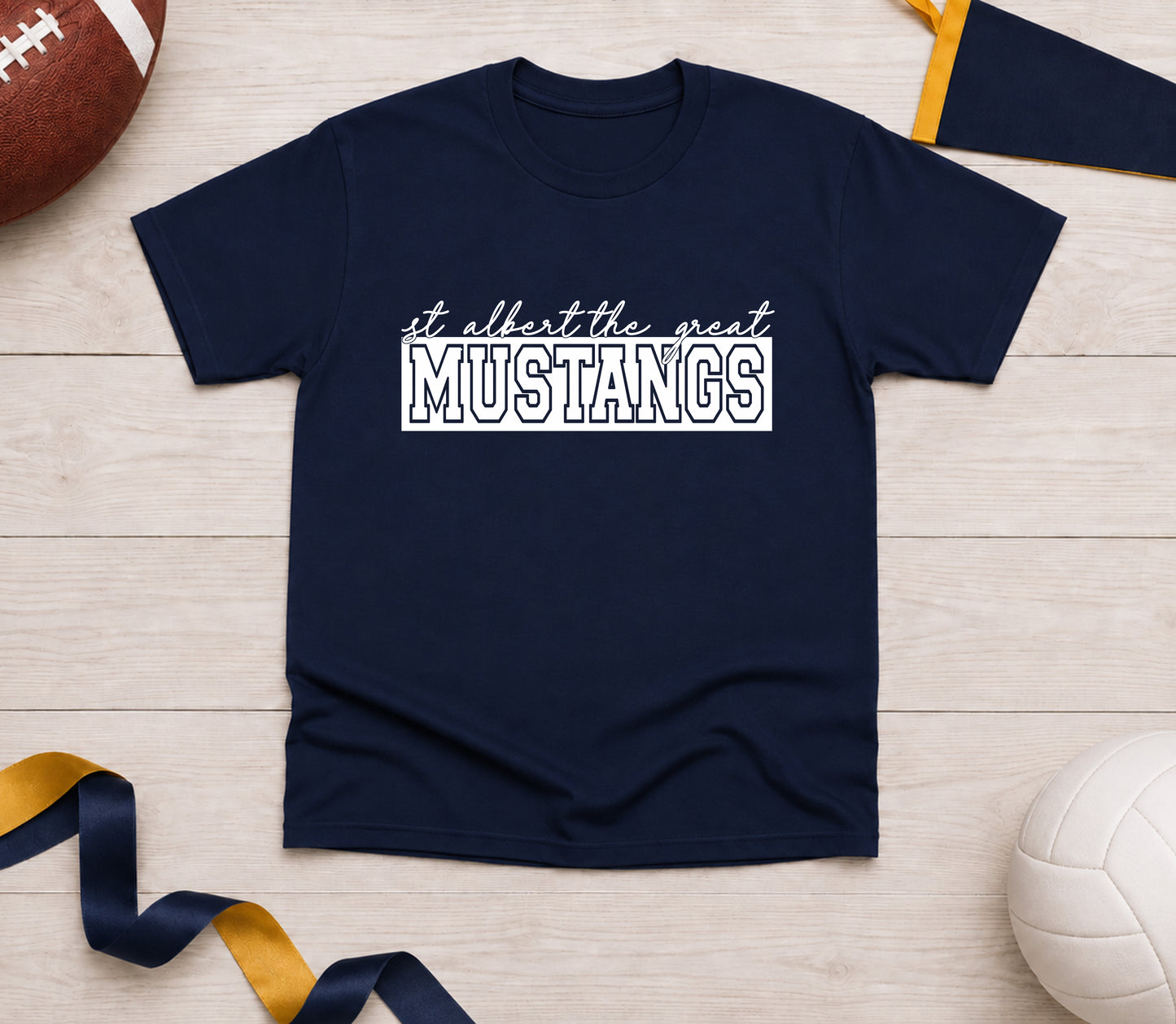 SATG Mustangs Navy with White (unisex fit)