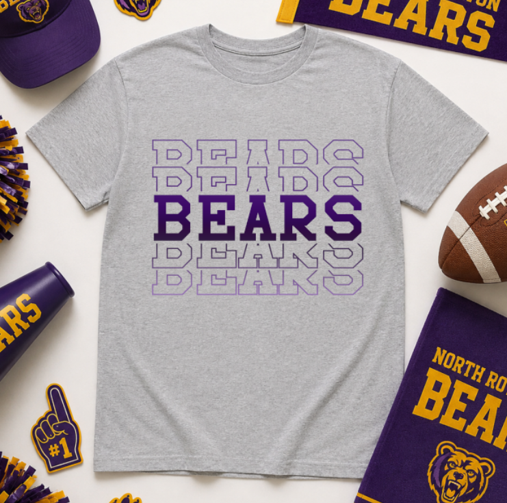 Bears Five on Gray