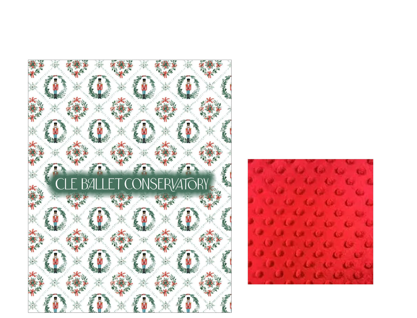 CLE Ballet Conservatory Nutcracker 2025 Dimpled Minky Blanket (pre-order)