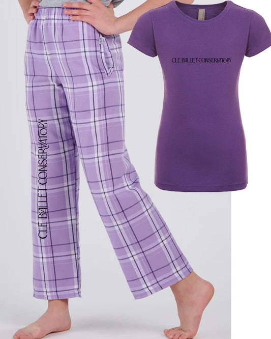 CLE Ballet Youth Flannel Pant Purple