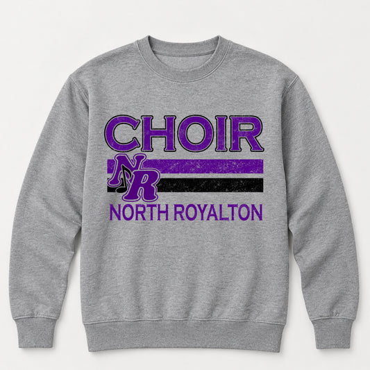 NR Choir Distressed (Short Sleeve, Long Sleeve, Crew, or Hoodie) Gray