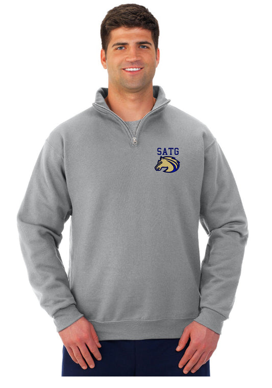 Embroidered Mustangs 1/4 Zip Pullover